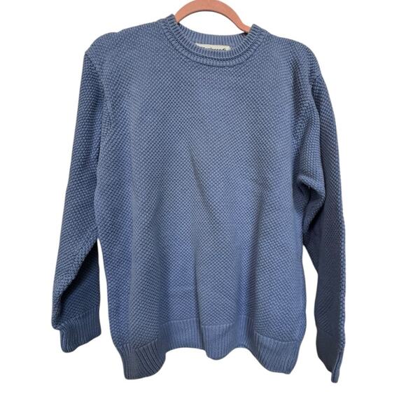 Appleseed’s Cable Knit Pullover Sweater Women’s Size XL Blue Cotton 1X Winter - Picture 1 of 6